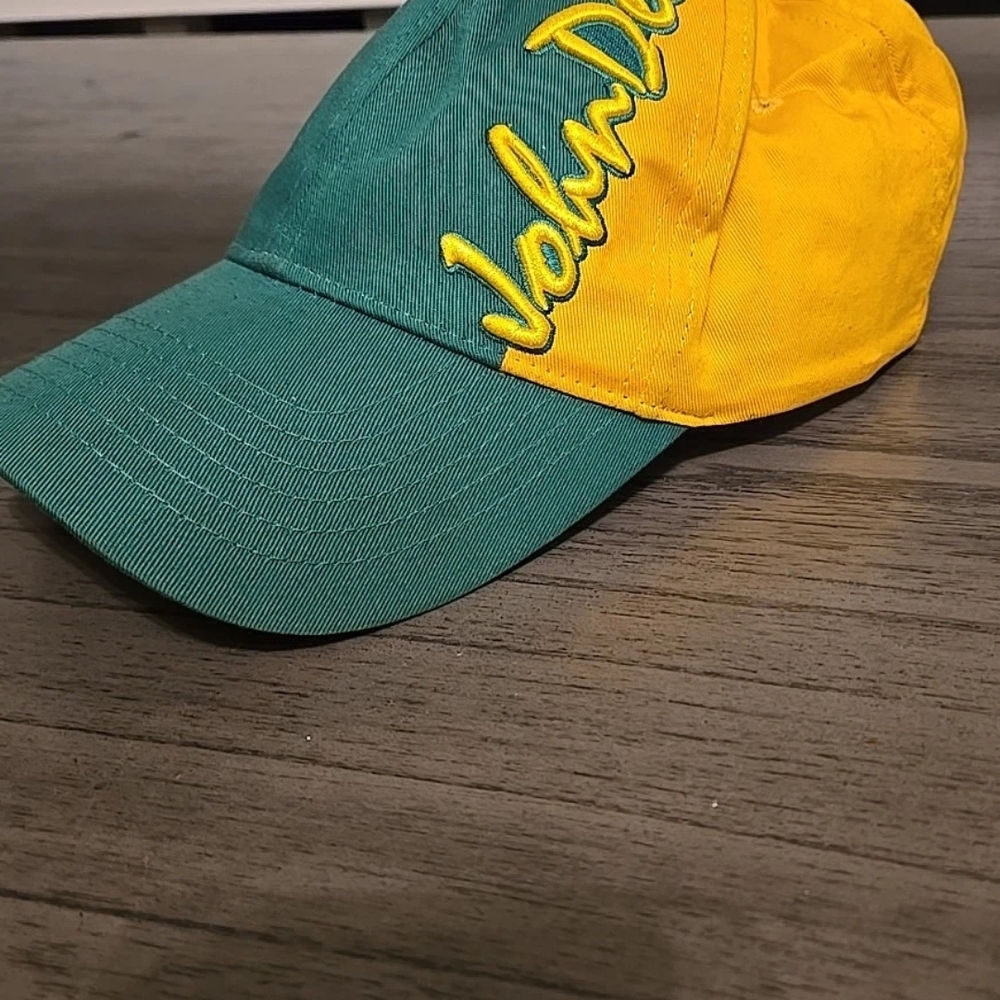 John Deere Teal and Yellow Hat